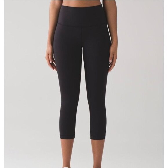 lululemon athletica Pants - Lululemon Wunder Under Crop High Rise Leggings Full On Luon Sz 4